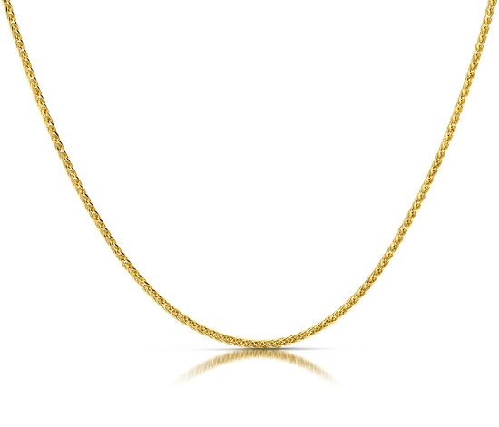 Złoty łańcuszek 585 lisi ogon diamentowany