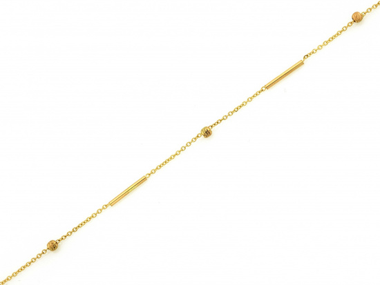 Bransoletka złota delikatna z kulkami