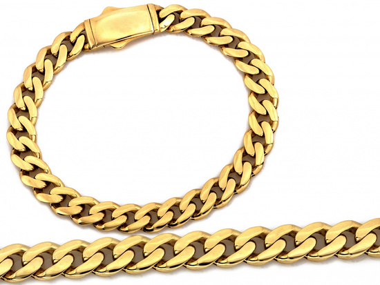 Bransoletka złota męska bardzo gruba pancerka