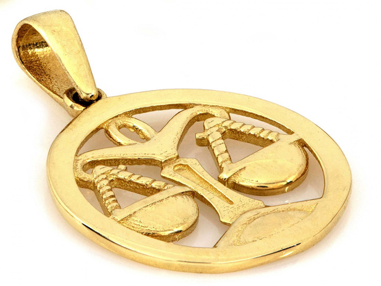Zawieszka złota Waga wisiorek zodiak
