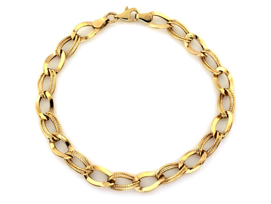 Bransoletka złota z dużych owalnych ogniw