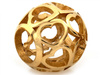 Ażurowa złota kulka charms do bransoletki beads