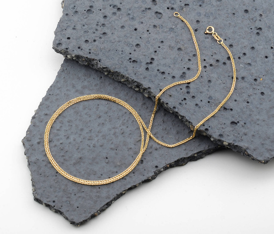 Złoty łańcuszek 585 lisi ogon