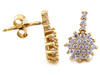 Kolczyki złote na sztyfcie wysadzane cyrkoniami