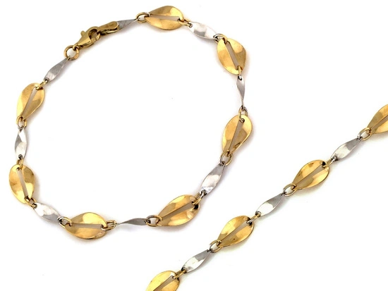 Bransoletka złota elementowa