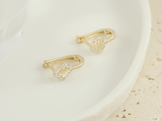 Kolczyki złote angielskie dla dziewczynki