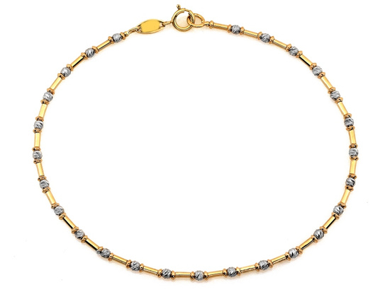 Bransoletka złota delikatna z dyskretnych elementów