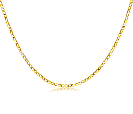 Złoty łańcuszek 585 pancerka - 50 cm