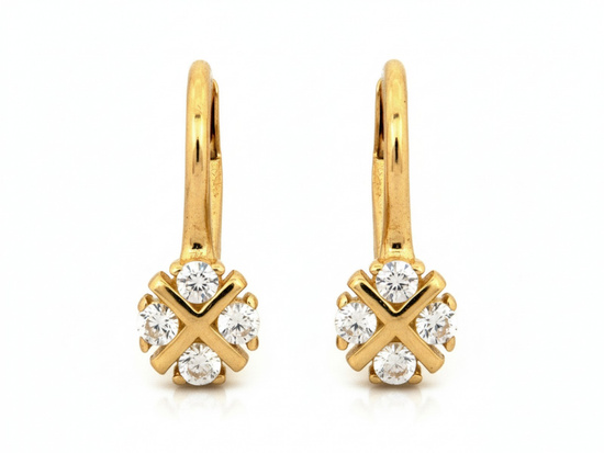 Kolczyki złote delikatne dla dziewczynki