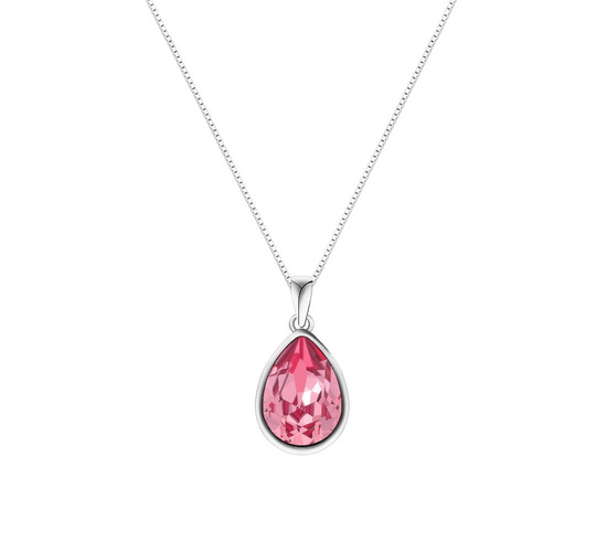 Naszyjnik srebrny 925 Swarovski - owalny
