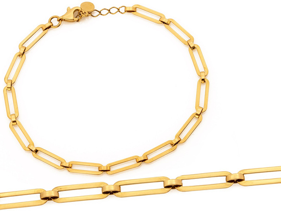 Bransoletka złota z dużych ogniw modna na czasie