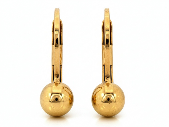 Kolczyki złote wygodne angielskie subtelne bez kamieni