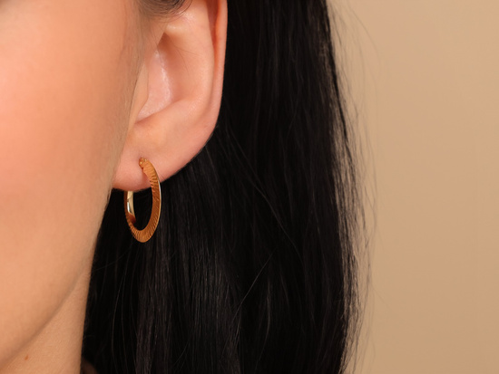 Kolczyki złote koła duże błyszczące 28mm