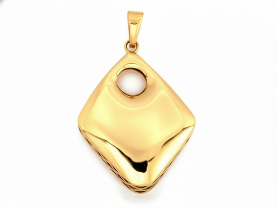 Zawieszka złota duży dmuchany romb