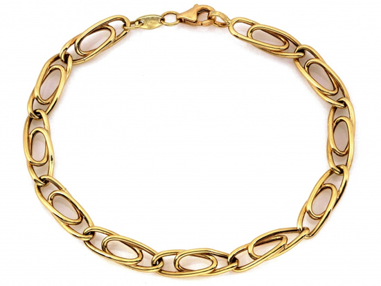 Bransoletka złota zawsze na czasie modna z dużych ogniw