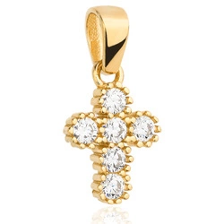 Złoty krzyżyk 585 - zawieszka