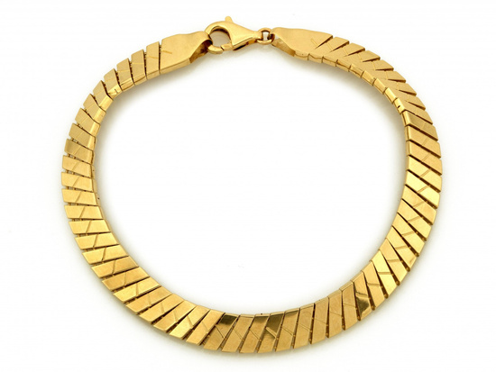 Bransoletka złota taśma z ruchomych elementów