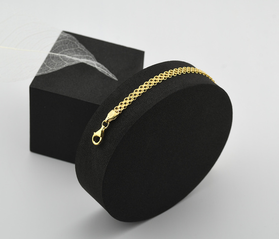 Złota bransoletka 925 Bismarck - 19 cm