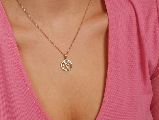 Zawieszka złota Wodnik zodiak