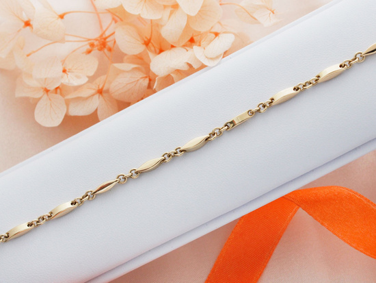 Bransoletka złota elementowa subtelna elegancka