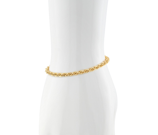 Złota bransoletka 585 kordel korda 