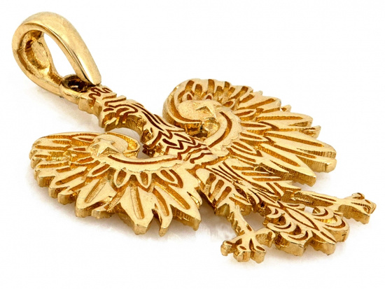 Zawieszka złota orzeł w koronie