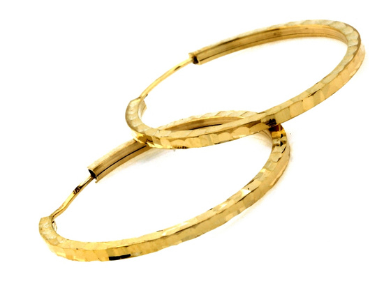 Kolczyki złote delikatne koła kółka 27mm