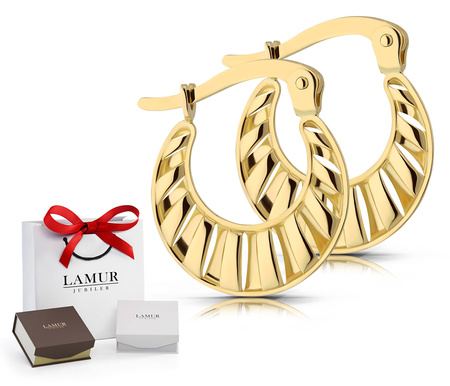 Złote kolczyki koła 375