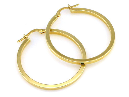 Złote kolczyki damskie koła 41mm