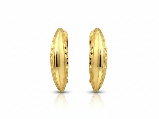 Złote kolczyki diamentowane angielskie zapięcie