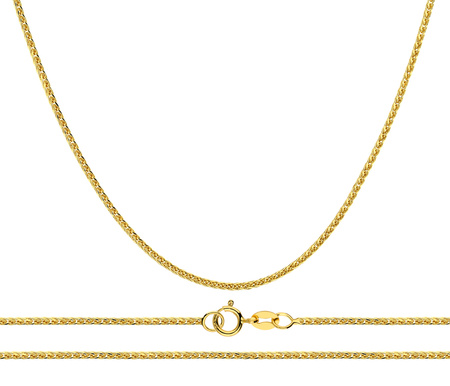 Złoty łańcuszek 925 lisi ogon - 45 cm