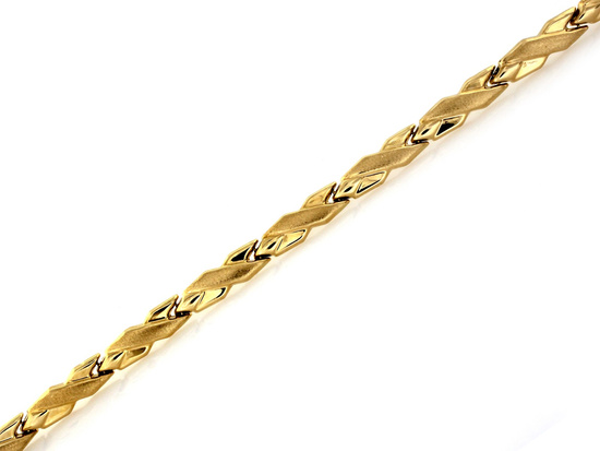 Bransoletka złota tłoczone elementy z satyną