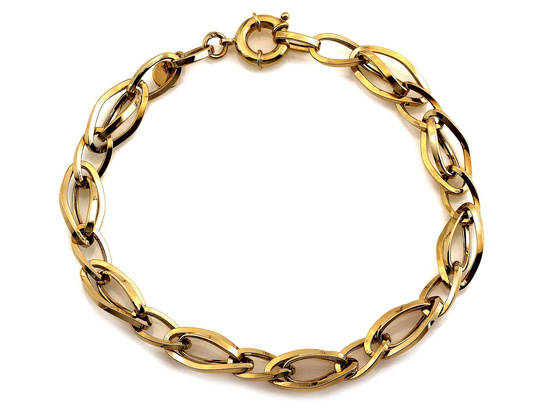 Gruba złota bransoletka duże ogniwa