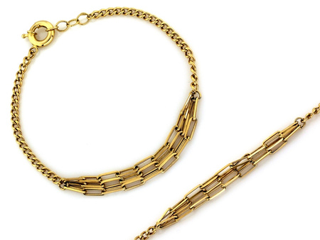 Bransoletka złota łańcuszkowa regulowana długość