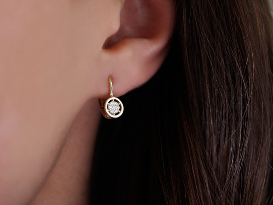 Kolczyki złote angielskie delikatne eleganckie