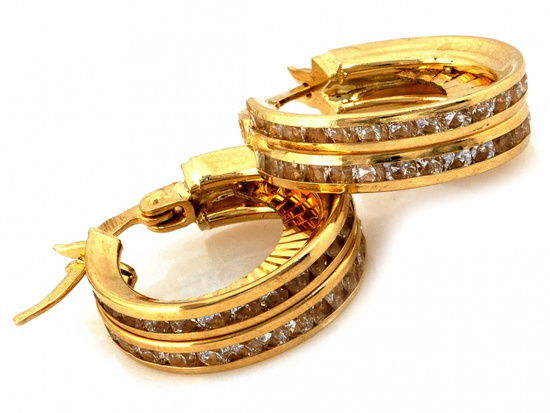 Kolczyki złote małe koła angielskie