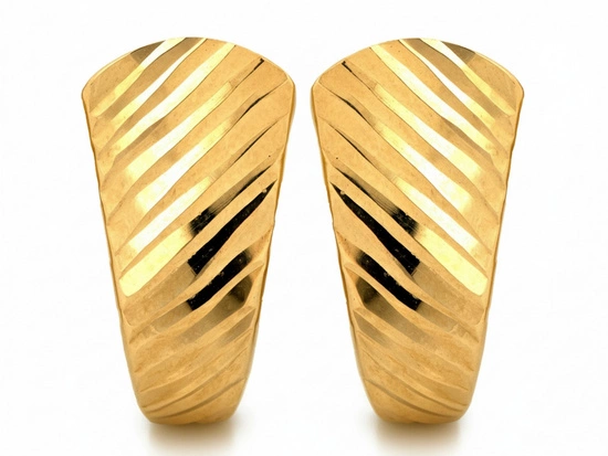 Kolczyki złote popularny wzór angielskie zdobione