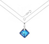 Naszyjnik srebrny 925 Swarovski - kwadrat
