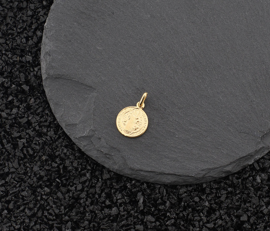 Złoty medalik benedyktyński 585 - zawieszka