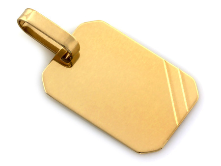 Złota blaszka pod grawer wisiorek zawieszka