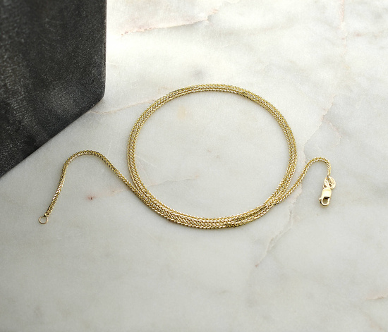 Złoty łańcuszek 585 lisi ogon