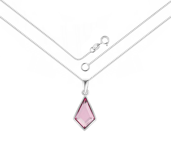 Naszyjnik srebrny 925 Swarovski - romb