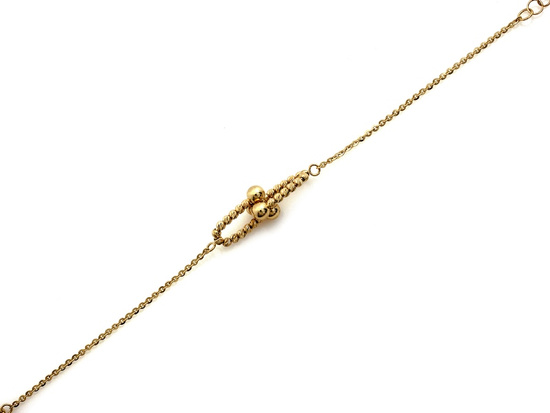 Bransoletka złota łańcuszkowa z błyszczącymi kulkami