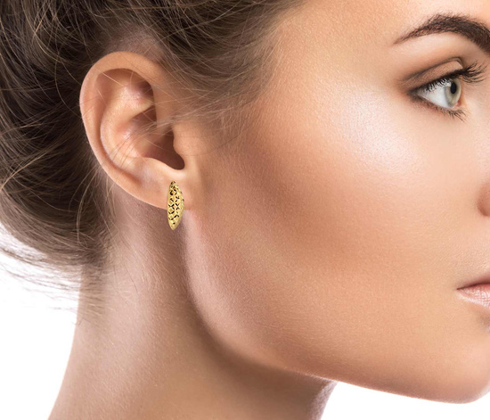 Złote kolczyki - fantazyjne