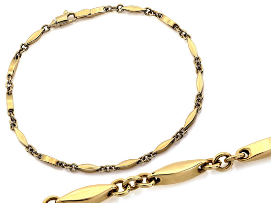 Bransoletka złota elementowa subtelna elegancka