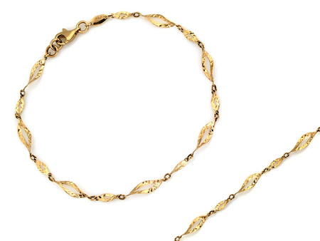 Bransoletka złota elementowa