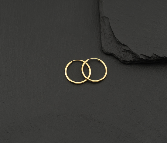 Złote kolczyki 585 koła 20 mm, szarniry