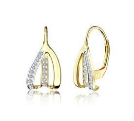 Złote kolczyki 585 z cyrkoniami