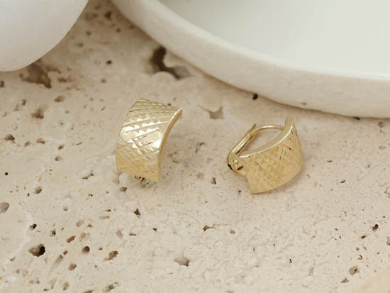 Kolczyki złote angielskie błyszczące