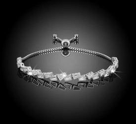 Bransoletka srebrna 925 z diamentowymi cyrkoniami